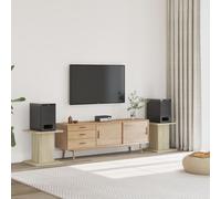 vidaXL Supporti Altoparlanti 2 pz Rovere 30x30x40 cm in Multistrato, stand per altoparlanti, supporto per altoparlanti da tavolo, supporto per altoparlanti surround