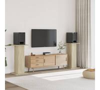 vidaXL Lautsprecherständer 2Stk. Sonoma-Eiche 30x30x95cm Holzwerkstoff