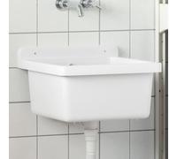 vidaXL Lavabo a Parete Bianco 40x40x24 cm in Resina