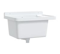 vidaXL Lavabo a Parete Bianco 50x35x24 cm in Resina
