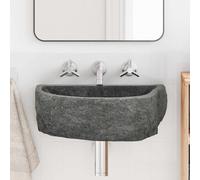 vidaXL Lavabo a parete Grigio (38-45) x (30-35) x 15 cm