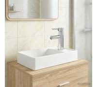 vidaXL Lavabo con rubinetto e scarico Cromato 40,5 x 22,5 x 11,5 cm