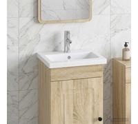 vidaXL Lavabo con rubinetto e scarico Cromato 42 x 40 x 16,5 cm