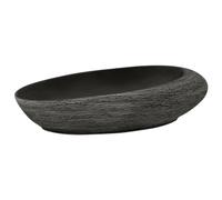 vidaXL Lavabo da Appoggio Grigio e Nero Ovale 59x40x14 cm Ceramica