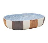 vidaXL Lavabo da appoggio ovale in ceramica multicolore 59x40x14 cm