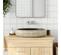 vidaXL Lavabo da Appoggio Multicolore Ovale 59x40x15 cm Ceramica
