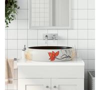 vidaXL Lavabo da appoggio Ovale multicolore 59x40x15 cm in ceramica