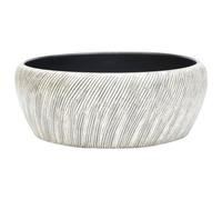 vidaXL Lavabo da Appoggio Nero e Grigio Rotondo Φ41x14 cm Ceramica