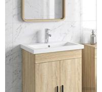 vidaXL Lavabo da bagno Cromato 61 x 40 x 16,5 cm Metallo