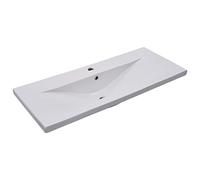 vidaXL Lavabo da incasso 101 x 39,5 x 18,5 cm in ceramica – bianco