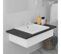 vidaXL Lavabo da Incasso 42x39x18 cm in Ceramica Bianco