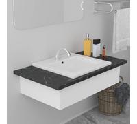 vidaXL Lavabo da Incasso 42x39x18 cm in Ceramica Bianco