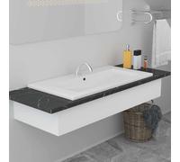 vidaXL Lavabo da Incasso 81x39,5x18,5 cm in Ceramica Bianco