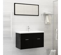 vidaXL Lavabo da Incasso con Rubinetto 81x39x18 cm in Ceramica Bianco