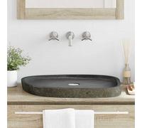 vidaXL Lavabo Grigio (55-65) x (40-50) x 6 cm Pietra di Fiume