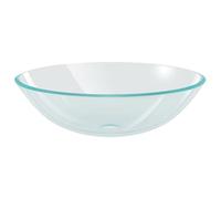 vidaXL Lavabo in Vetro Temprato Bagno Lavanderia 42cm Trasparente Lavandino