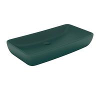 vidaXL Lavabo Lusso Lavello per Bagno Lavandino per Toilette Sanitari Prodotti per Bagno Vaschetta Rettangolare Verde Scuro Opaco 71x38 cm Ceramica