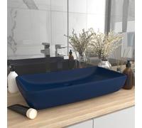 vidaXL Lavabo Lusso Rettangolare Blu Scuro Opaco 71x38 cm in Ceramica