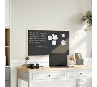 vidaXL Lavagna con Cornice in Legno Massello di Pino Nero 100x55 cm, lavagna, lavagna da cucina, lavagna a gesso per parete, lavagna da cucina
