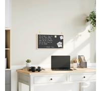 vidaXL Lavagna con Cornice in Legno Massello di Pino Nero 60x30 cm, lavagna, lavagna da cucina, lavagna a gesso per parete, lavagna da cucina