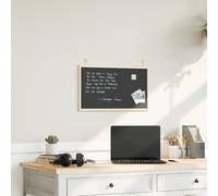 vidaXL Lavagna con cornice in legno massello di pino nera 60x40 cm