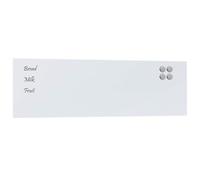 vidaXL Lavagna Magnetica a Parete Bianca 100x30 cm Vetro Temperato, lavagna magnetica a parete, lavagna a muro, lavagna cancellabile a secco