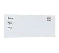 vidaXL Lavagna Magnetica a Parete Bianca 100x40 cm Vetro Temperato, lavagna magnetica a parete, lavagna a muro, lavagna cancellabile a secco