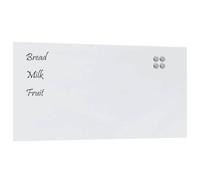 vidaXL Lavagna Magnetica a Parete Bianca 100x50 cm Vetro Temperato, lavagna magnetica a parete, lavagna a muro, lavagna cancellabile a secco