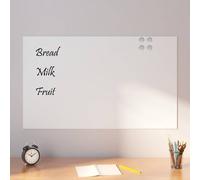 vidaXL Lavagna Magnetica a Parete Bianca 100x60 cm Vetro Temperato, lavagna magnetica a parete, lavagna a muro, lavagna cancellabile a secco