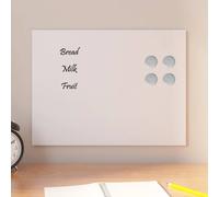 vidaXL Lavagna Magnetica a Parete Bianca 40x30 cm Vetro Temperato, lavagna magnetica a parete, lavagna a muro, lavagna cancellabile a secco