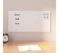 vidaXL Lavagna Magnetica a Parete Bianca 60x30 cm Vetro Temperato, lavagna magnetica a parete, lavagna a muro, lavagna cancellabile a secco