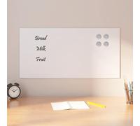 vidaXL Lavagna Magnetica a Parete Bianca 80x40 cm Vetro Temperato, lavagna magnetica a parete, lavagna a muro, lavagna cancellabile a secco