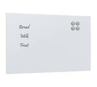 vidaXL Lavagna Magnetica a Parete Bianca 80x50 cm Vetro Temperato, lavagna magnetica a parete, lavagna a muro, lavagna cancellabile a secco