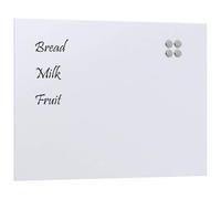 vidaXL Lavagna Magnetica a Parete Bianca 80x60 cm Vetro Temperato, lavagna magnetica a parete, lavagna a muro, lavagna cancellabile a secco