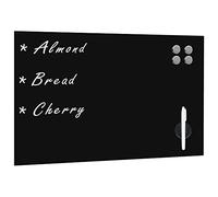 vidaXL Lavagna Magnetica a Parete in Vetro 60x40 cm Nera Lavagnetta Bacheca