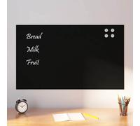 vidaXL Lavagna Magnetica a Parete Nera 100x60 cm Vetro Temperato, lavagna magnetica a parete, lavagna a muro, lavagna cancellabile a secco