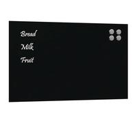 vidaXL Lavagna Magnetica a Parete Nera 100x60 cm Vetro Temperato, lavagna magnetica a parete, lavagna a muro, lavagna cancellabile a secco
