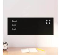 vidaXL Lavagna Magnetica a Parete Nera 80x30 cm Vetro Temperato, lavagna magnetica a parete, lavagna a muro, lavagna cancellabile a secco