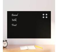 vidaXL Lavagna Magnetica a Parete Nera 80x50 cm Vetro Temperato, lavagna magnetica a parete, lavagna a muro, lavagna cancellabile a secco