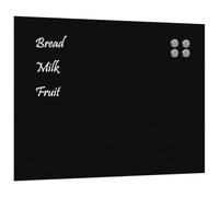 vidaXL Lavagna Magnetica a Parete Nera 80x60 cm Vetro Temperato, lavagna magnetica a parete, lavagna a muro, lavagna cancellabile a secco