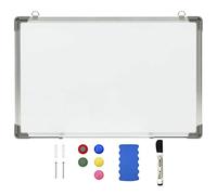 vidaXL Lavagna Magnetica Bianca Cancellabile a Secco 50x35 cm Acciaio