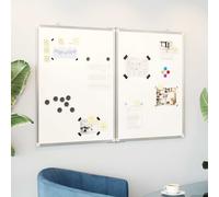 vidaXL Lavagna Magnetica Pieghevole 100x80x1,7 cm in Alluminio