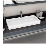 VIDAXL - Lavandino 100x46x11 Cm Blocco In Marmo / minerale Bianco