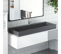 vidaXL Lavandino 120x46x11 cm Blocco in Marmo/Minerale Antracite