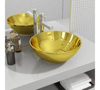 vidaXL Lavandino 32,5x14 cm in Ceramica Oro
