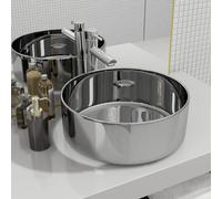 vidaXL Lavandino 40x15 cm in Ceramica Argento
