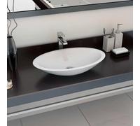 vidaXL Lavandino 59,3x35,1x10,7 cm Blocco in Marmo/Minerale Bianco