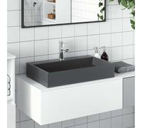 vidaXL Lavandino 60x38x11 cm Blocco in Marmo/Minerale Antracite