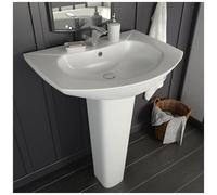 VIDAXL - Lavandino A Colonna In Ceramica Bianca 650x520x200 Mm