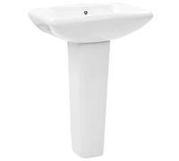 vidaXL Lavandino a Colonna in Ceramica Bianca 580x470x200 mm